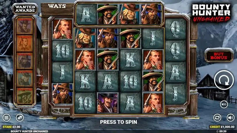 Bounty Hunter Unchained slot screenshot