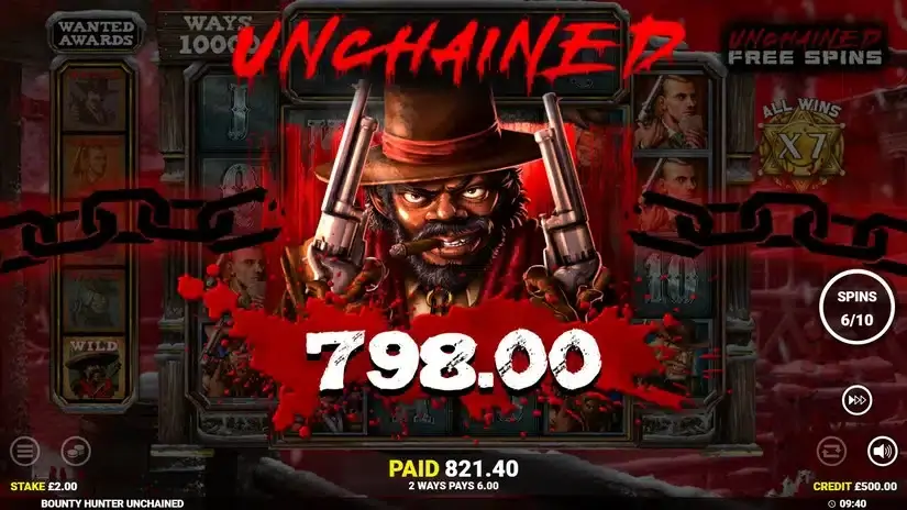 Bounty Hunter Unchained slot screenshot