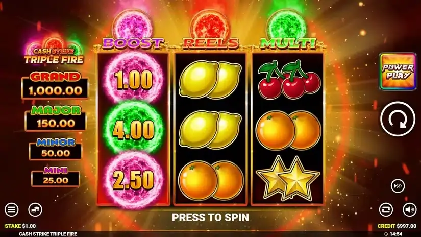 Cash Strike Triple Fire slot screenshot 2