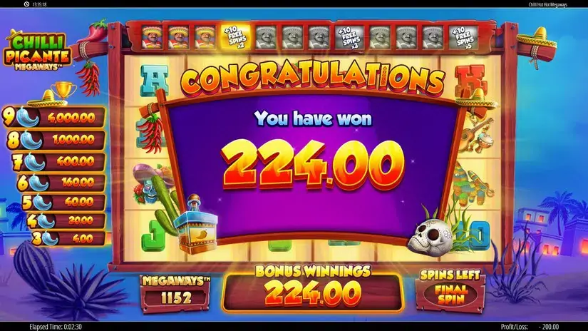 Chilli Picante Megaways slot screenshot 9