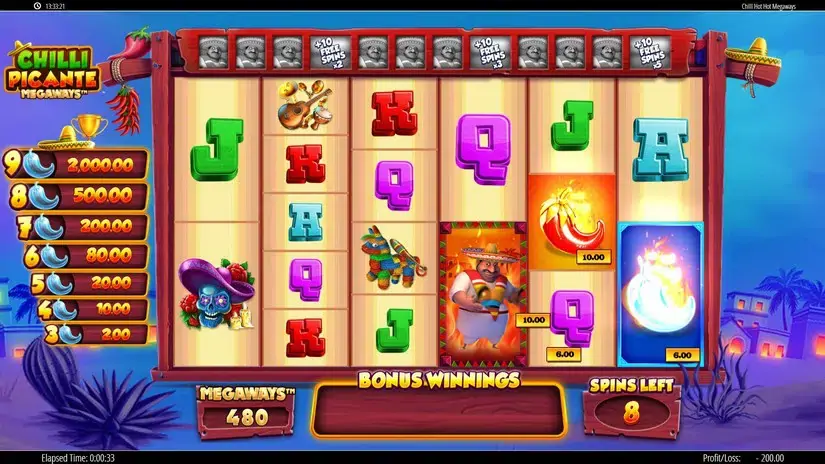 Chilli Picante Megaways slot screenshot 5