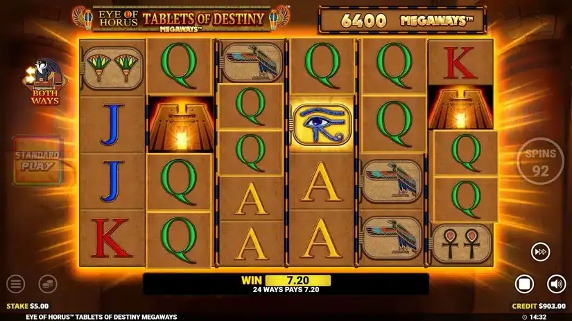 Eye of Horus Tablets of Destiny Megaways slot screenshot 3