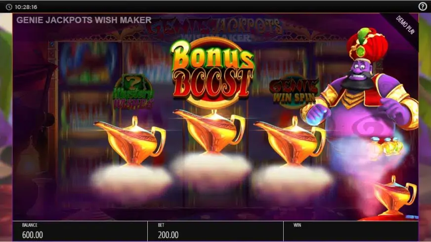 Genie Jackpots Wishmaker slot screenshot 2