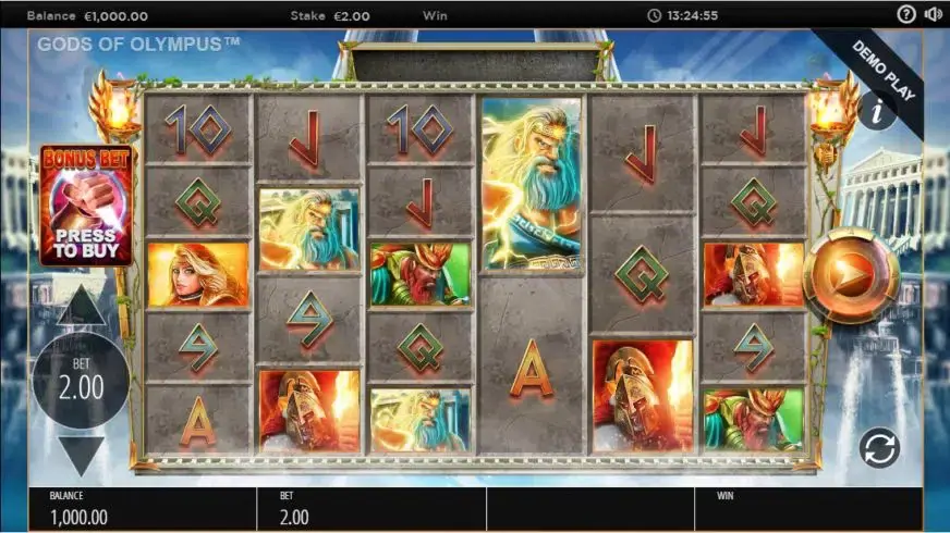 Gods of Olympus Megaways slot screenshot 