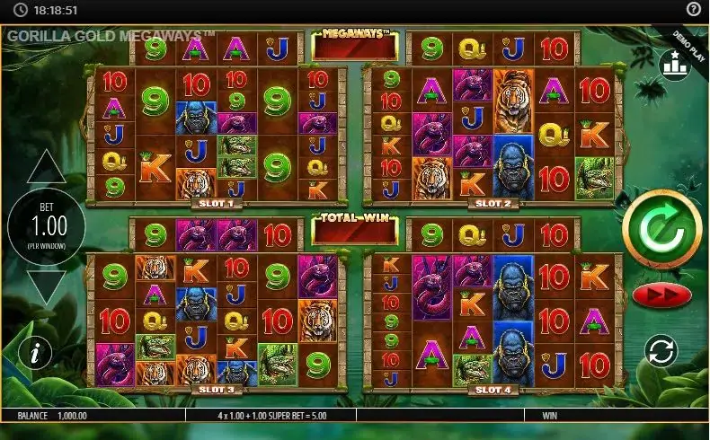 Gorilla Gold Megaways slot screenshot 1