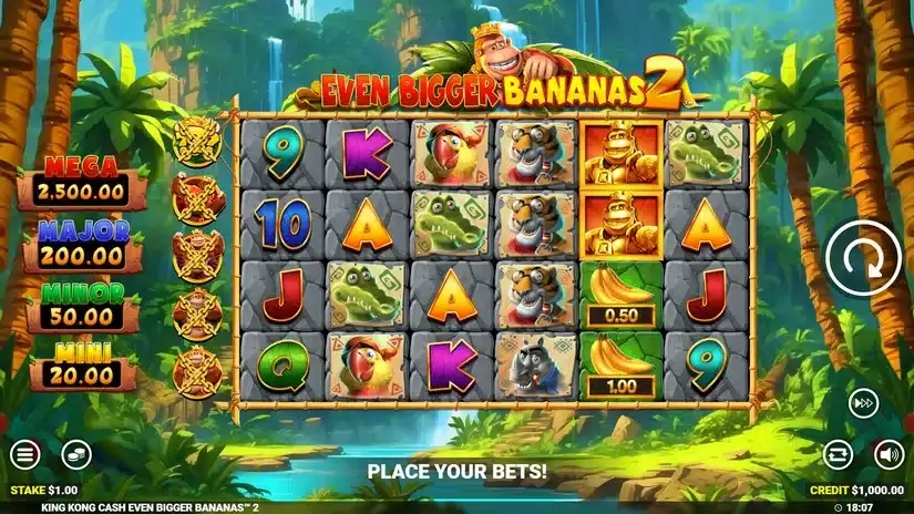 King Kong Cash Even Bigger Bananas 2 slot screenshot