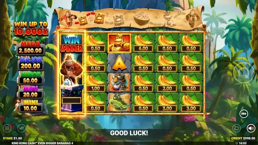 King Kong Cash Even Bigger Bananas 4 slot screenshot 5