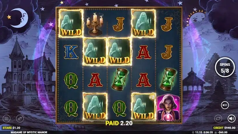 Madame of Mystic Manor slot screenshot 