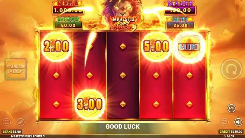 Majestic Fury Power 5 slot screenshot 2