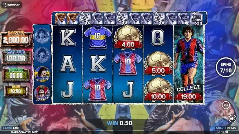Maradona El Diez! slot screenshot
