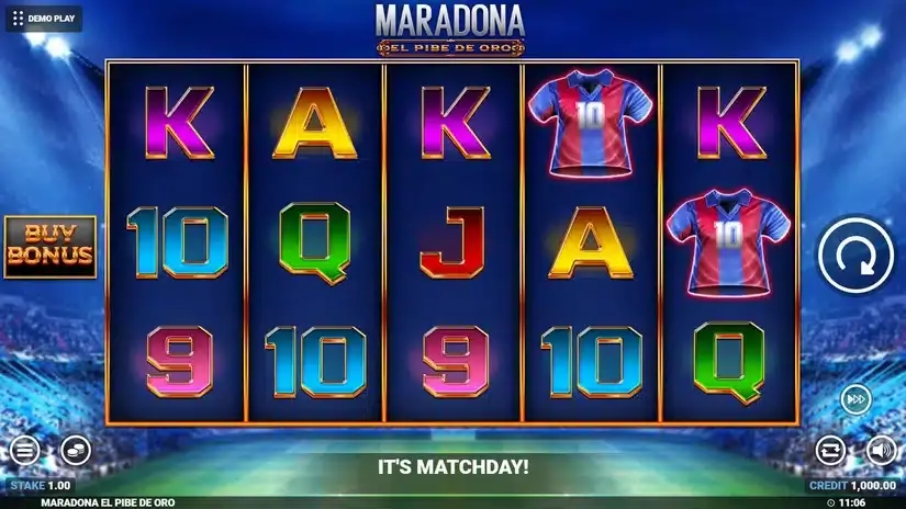 Maradona El Pibe De Oro slot screenshot 1