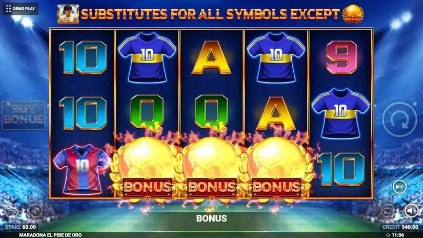 Maradona El Pibe De Oro slot screenshot 2