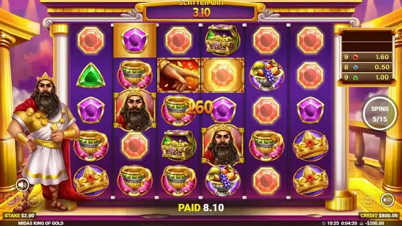 Midas King of Gold slot screenshot 5
