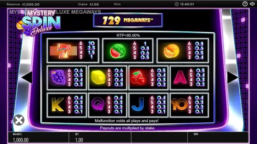 Mystery Spin Deluxe Megaways slot screenshot 2