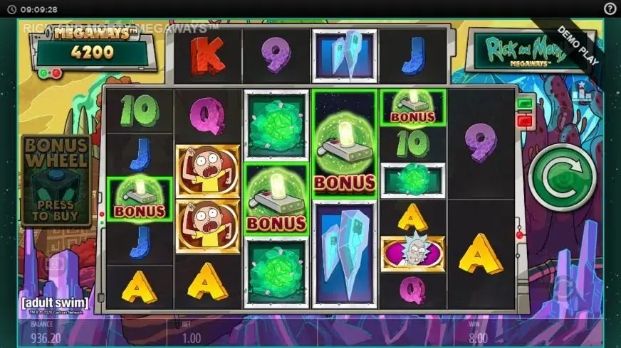 Rick and Morty Megaways slot screenshot 3