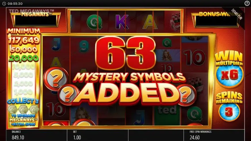 Ted Megaways slot screenshot