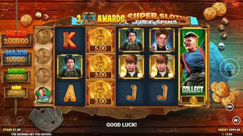 The Goonies Hey You Guys slot screenshot 2