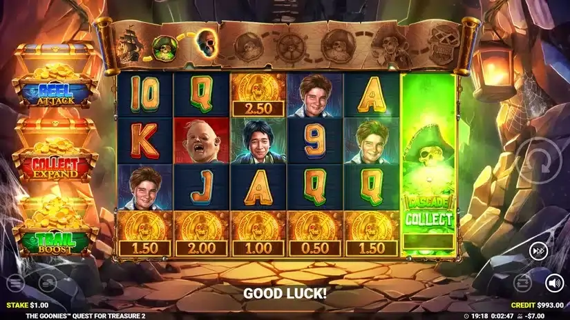 The Goonies Quest for Treasure 2 slot screenshot 6