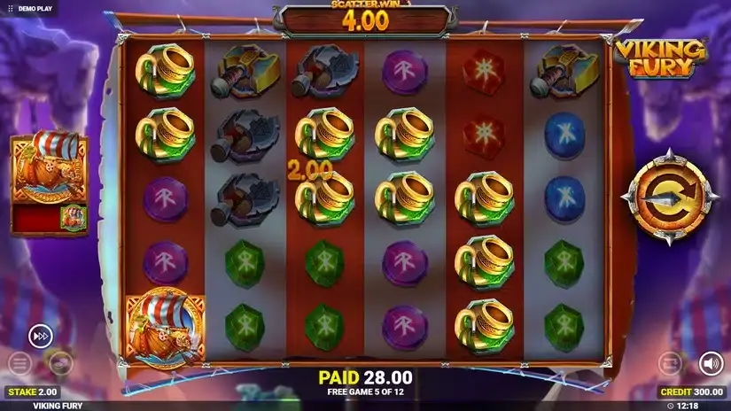 Viking Fury Spinfinity slot screenshot 4