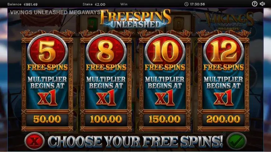 Vikings Unleashed Megaways slot screenshot 2