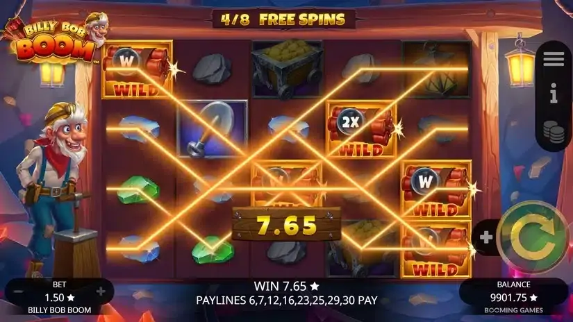 Billy Bob Boom slot screenshot 4