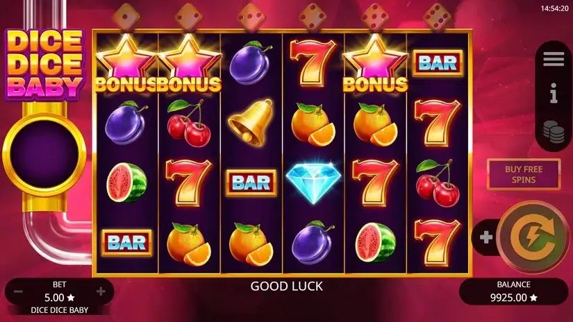 Dice Dice Baby slot screenshot 2
