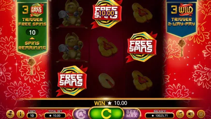 Feng Shui Kitties slot screenshot 3