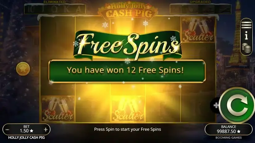 Holly Jolly Cash Pig slot screenshot 2