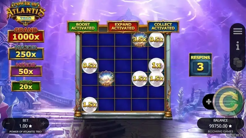 Power of Atlantis Trio slot screenshot 5
