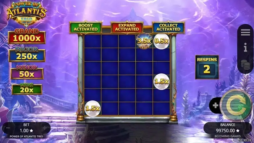 Power of Atlantis Trio slot screenshot 3