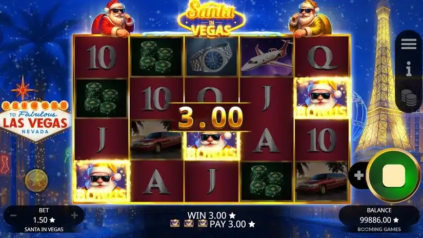Santa In Vegas slot screenshot 2