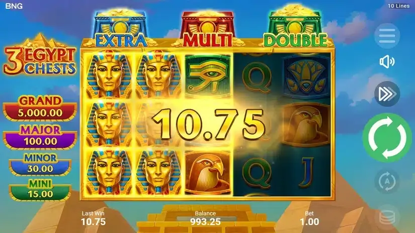 3 Egypt Chests slot screenshot 4