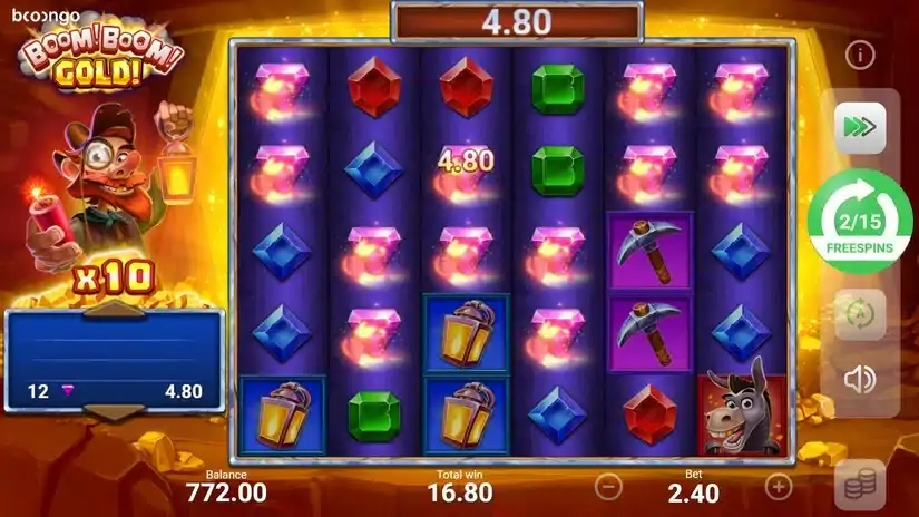 Boom! Boom! Gold! slot screenshot 5