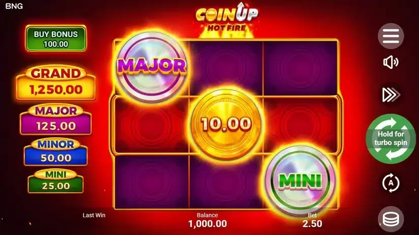 Coin UP Hot Fire slot screenshot 1