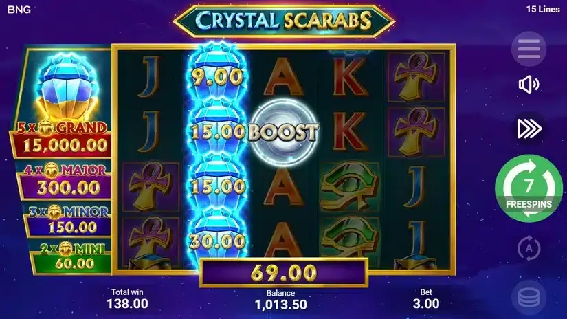 Crystal Scarabs slot screenshot 8