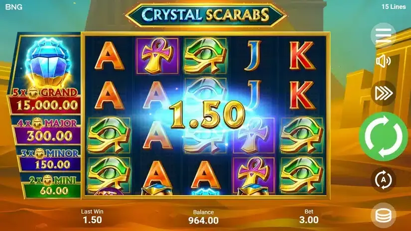 Crystal Scarabs slot screenshot 2