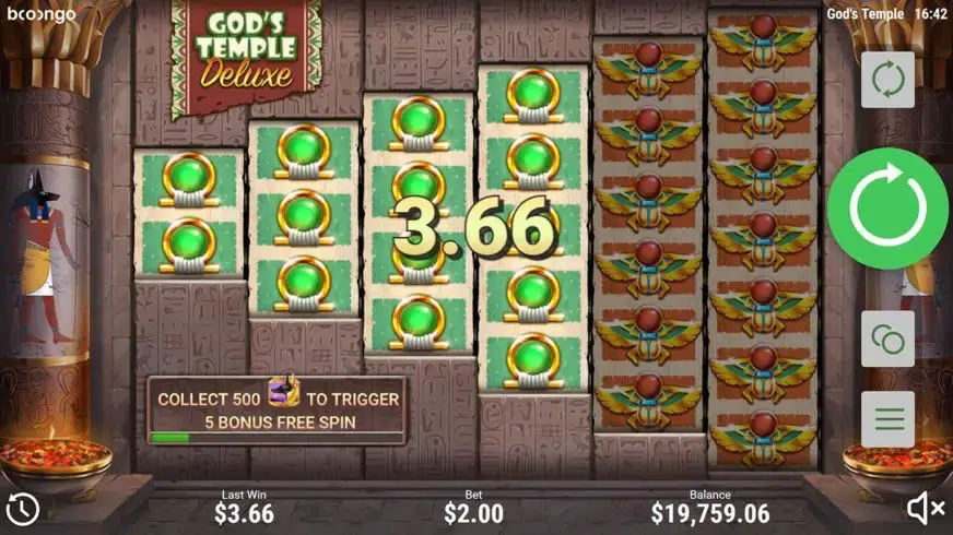 God’s Temple Deluxe slot screenshot 2