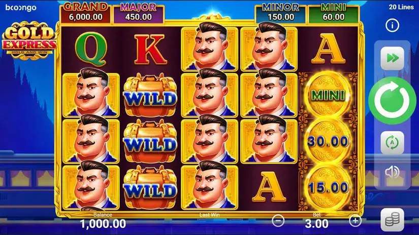 Gold Express Hold and Win slot screenshot 1