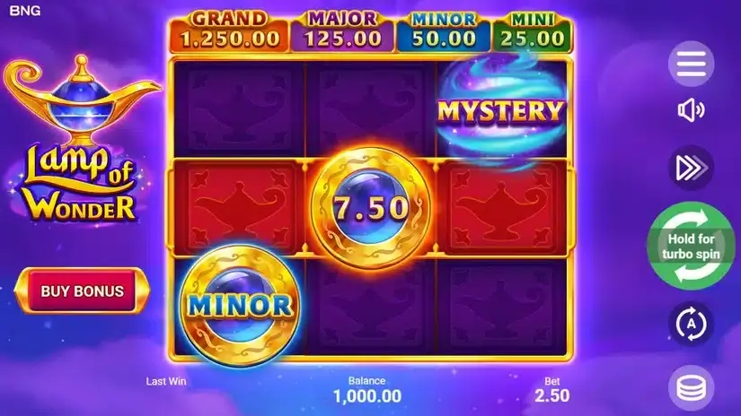 Lamp of Wonder slot screenshot 