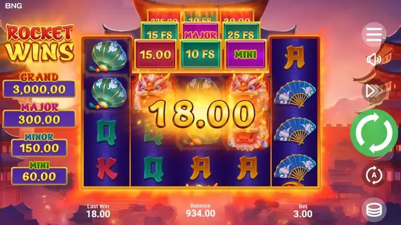 Rocket Wins slot screenshot 2