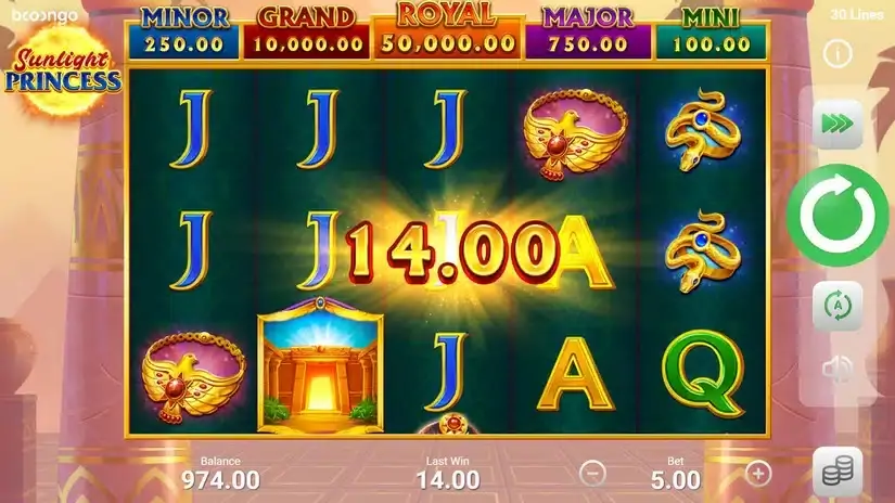 Sunlight Princess slot screenshot 2