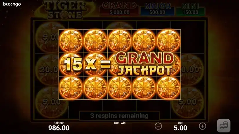 Tiger Stone: Hold and Win slot screenshot 3