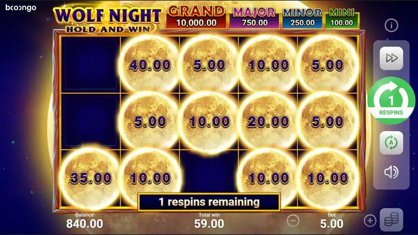 Wolf Night slot screenshot 3