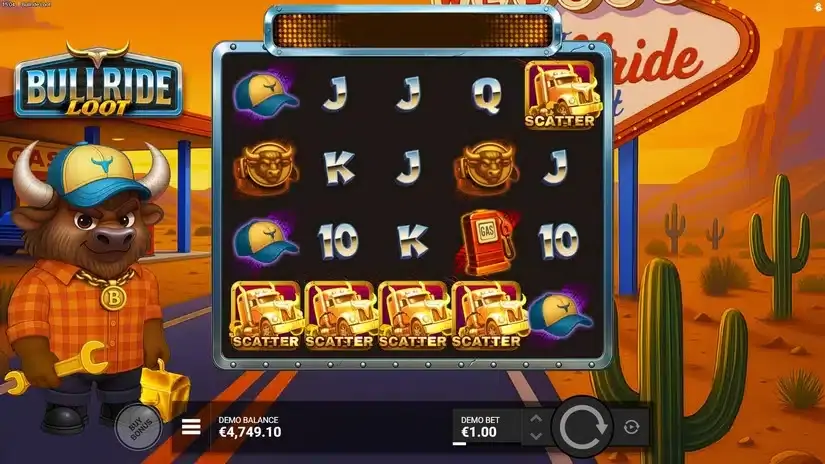 Bullride Loot slot screenshot 2