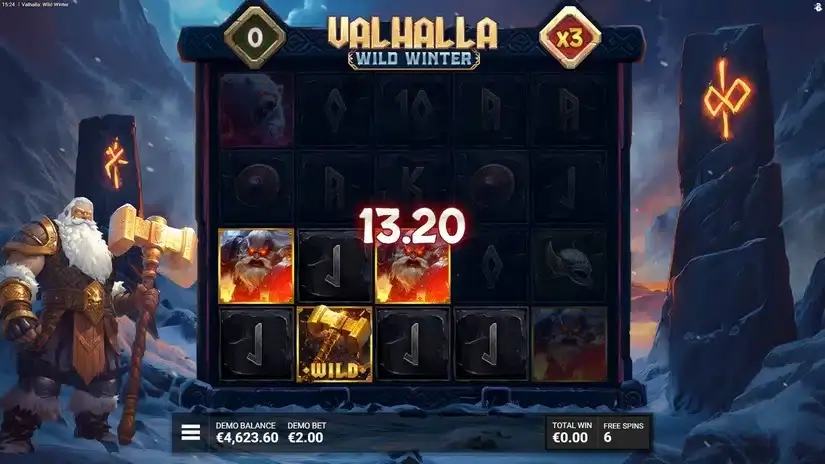 Valhalla Wild Winter slot screenshot 4