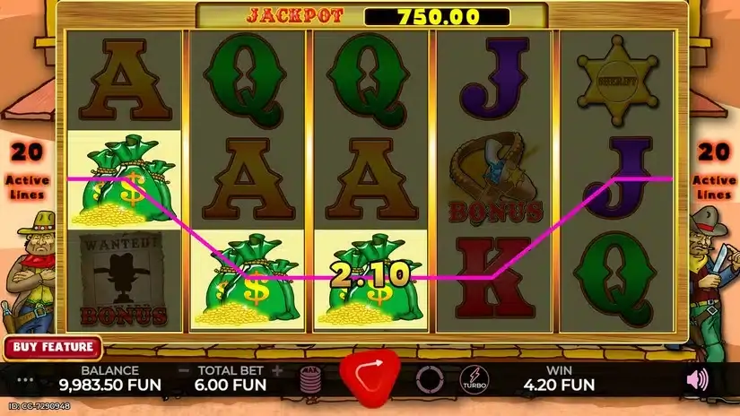 Red Sheriff slot screenshot 2