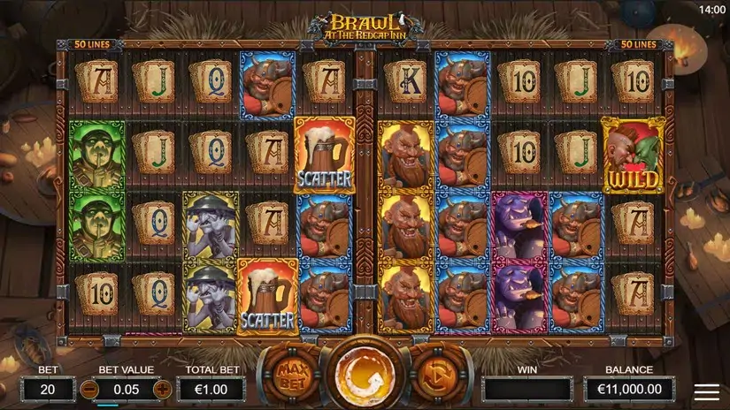 Brawl At The Red Cap Inn slot screenshot 2