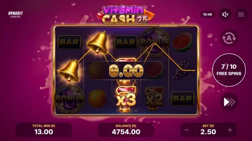 Vitamin Cash 25 slot screenshot 4
