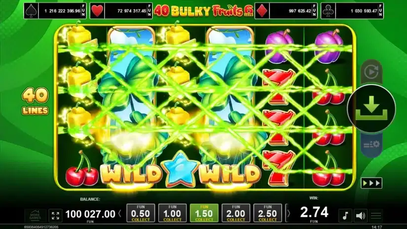 40 Bulky Fruits 6 Reels slot screenshot 3