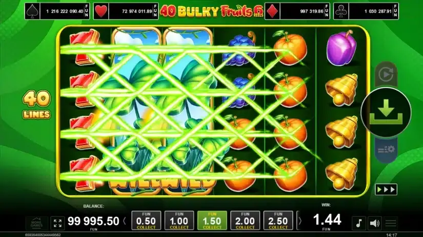 40 Bulky Fruits 6 Reels slot screenshot 2